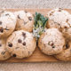 gluten free chocolate chip cookies on serving board